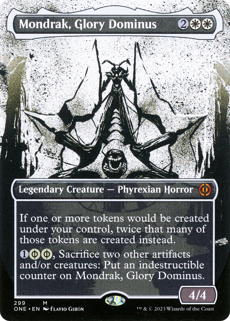 Mondrak, Glory Dominus (ONE-299) - [Phyrexia: All Will Be One]: (Showcase) (Borderless) Foil