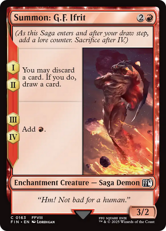 Summon: G.F. Ifrit (FIN-163) - [FINAL FANTASY]: (enchantment) Foil