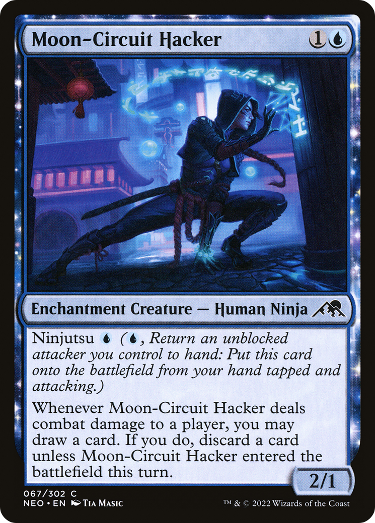 Moon-Circuit Hacker (NEO-067) - [Kamigawa: Neon Dynasty]: (enchantment)