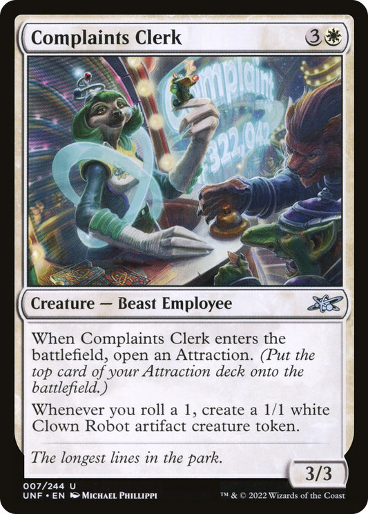 Complaints Clerk (UNF-007) - [Unfinity] Foil