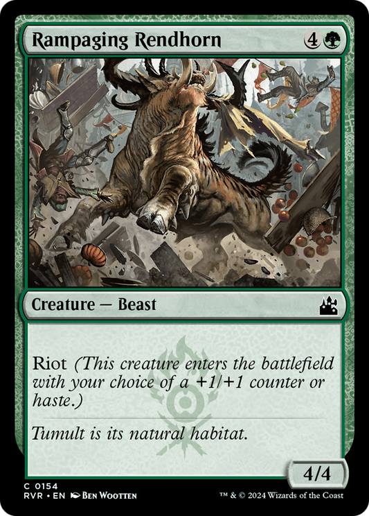 Rampaging Rendhorn (RVR-154) - [Ravnica Remastered] Foil