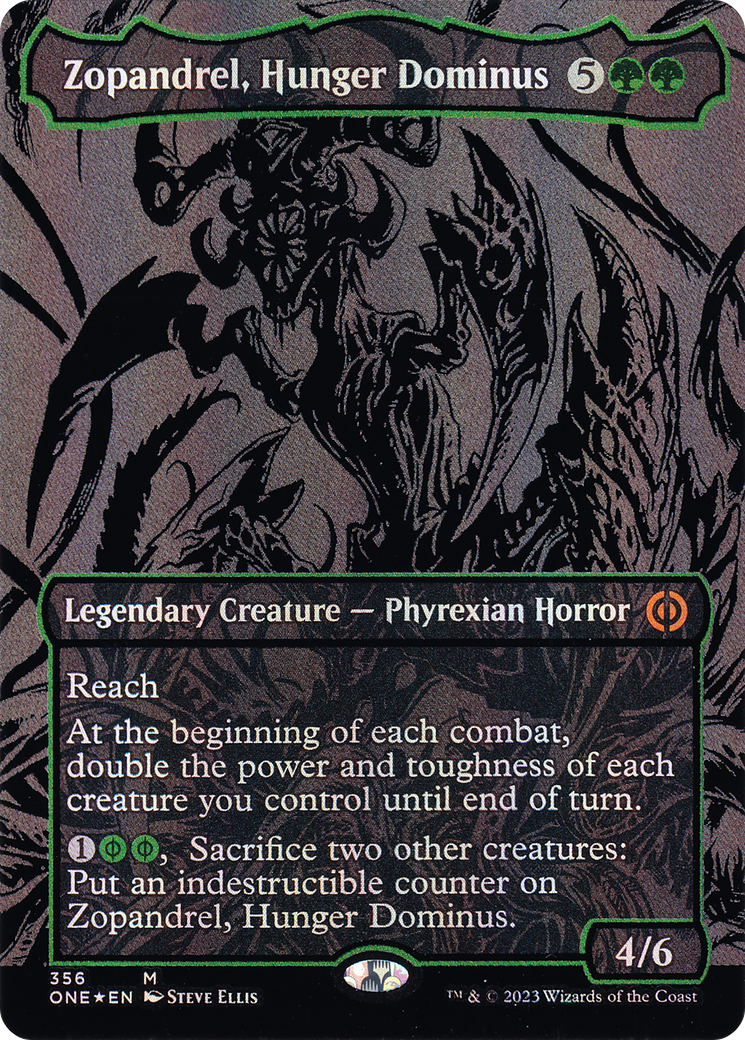 Zopandrel, Hunger Dominus (ONE-356) - [Phyrexia: All Will Be One] (Borderless) Foil
