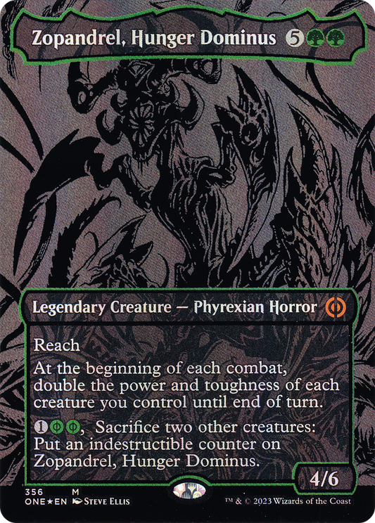 Zopandrel, Hunger Dominus (ONE-356) - [Phyrexia: All Will Be One] (Borderless) Foil
