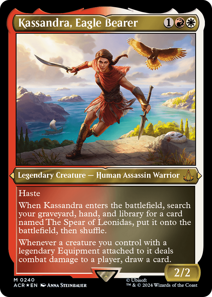 Kassandra, porteuse d'aigle (ACR-240) - [Assassin's Creed] Feuille gravée 