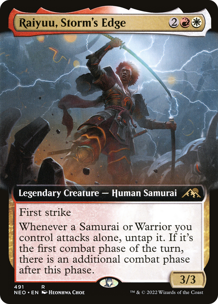 Raiyuu, Storm's Edge (NEO-491) - [Kamigawa: Neon Dynasty]: (Extended Art) Foil