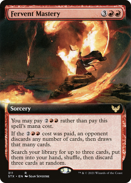 Fervent Mastery (STX-311) - [Strixhaven: School of Mages]: (Extended Art) Foil