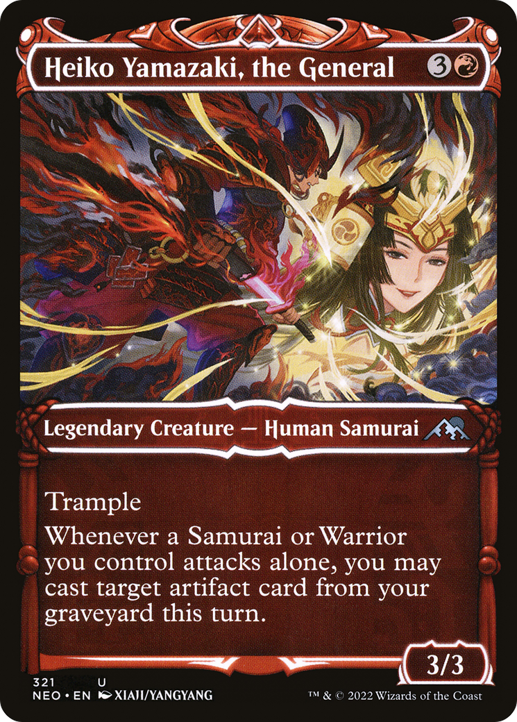 Heiko Yamazaki, the General (NEO-321) - [Kamigawa: Neon Dynasty]: (Showcase) Foil