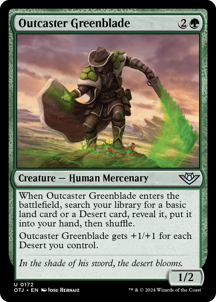 Outcaster Greenblade (OTJ-172) - [Outlaws of Thunder Junction]