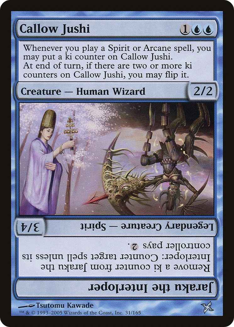 Callow Jushi // Jaraku the Interloper (BOK-031) - [Betrayers of Kamigawa] Foil