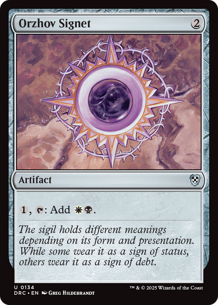 Orzhov Signet (DRC-134) - [Commander: Aetherdrift]