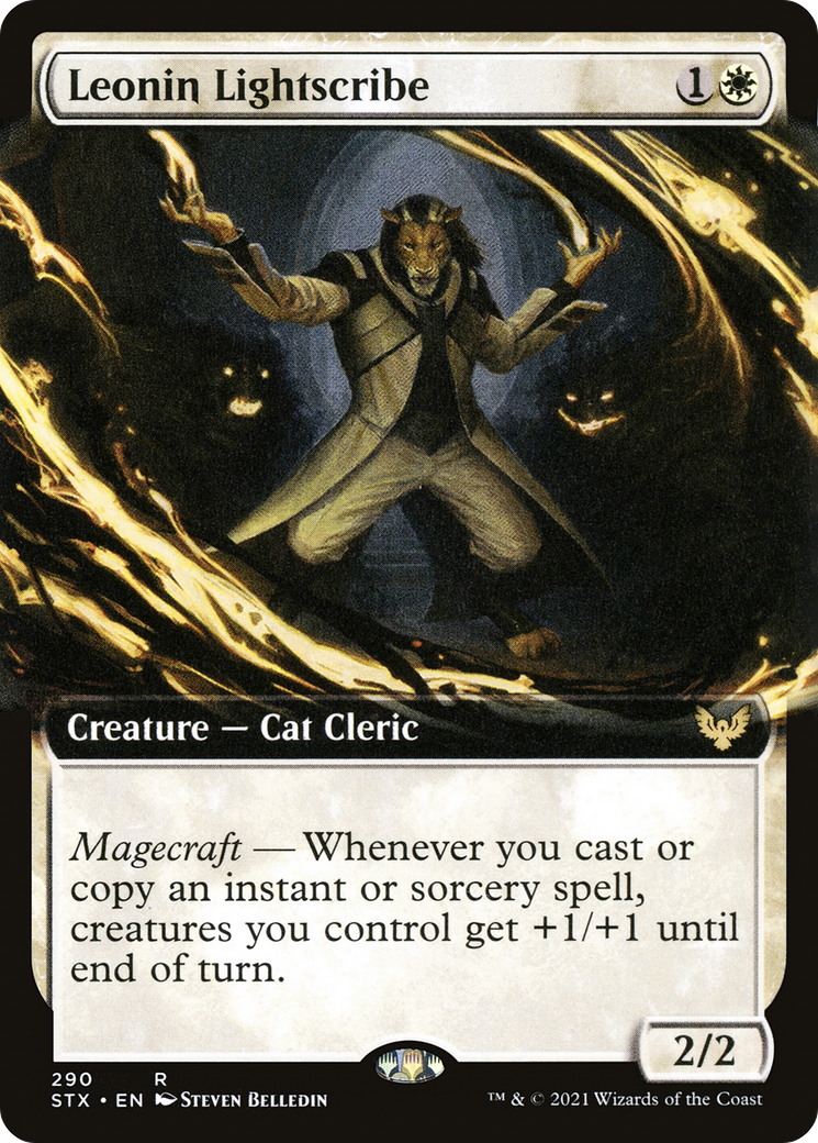 Leonin Lightscribe (Extended Art) (STX-290) - [Strixhaven: School of Mages]: (Extended Art) Foil