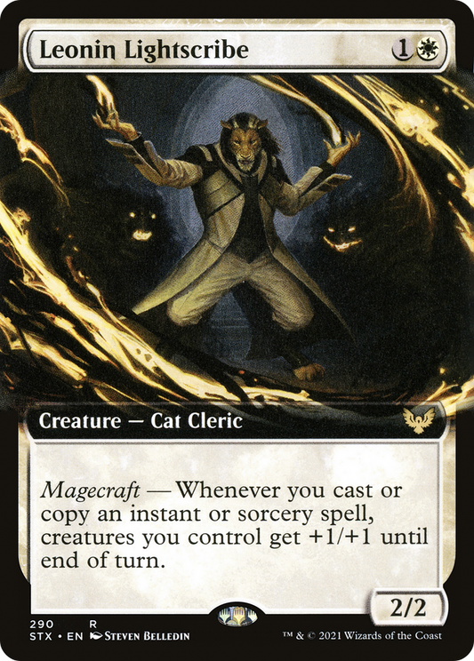 Leonin Lightscribe (Extended Art) (STX-290) - [Strixhaven: School of Mages]: (Extended Art)