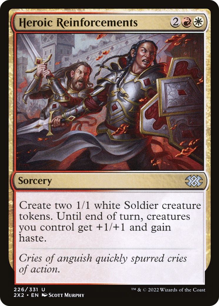 Heroic Reinforcements (2X2-226) - [Double Masters 2022] Foil