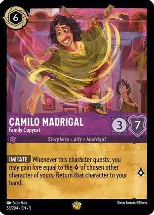 Camilo Madrigal - Family Copycat (58/204) Cold Foil - Shimmering Skies - Emmett's ToyStop