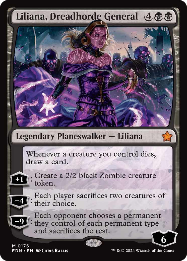 Liliana, Dreadhorde General (FDN-176) - [Foundations] Foil