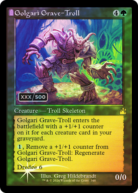 Golgari Grave-Troll (RVR-348Z) - [Ravnica Remastered]: (tombstone) Foil