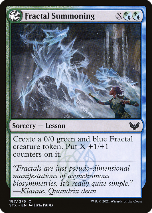 Fractal Summoning (STX-187) - [Strixhaven: School of Mages]: (lesson) Foil