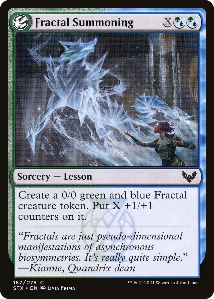 Fractal Summoning (STX-187) - [Strixhaven: School of Mages]: (lesson) Foil