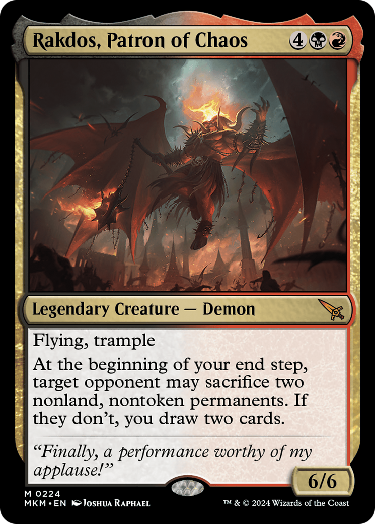 Rakdos, Patron of Chaos (MKM-224) - [Murders at Karlov Manor] Foil