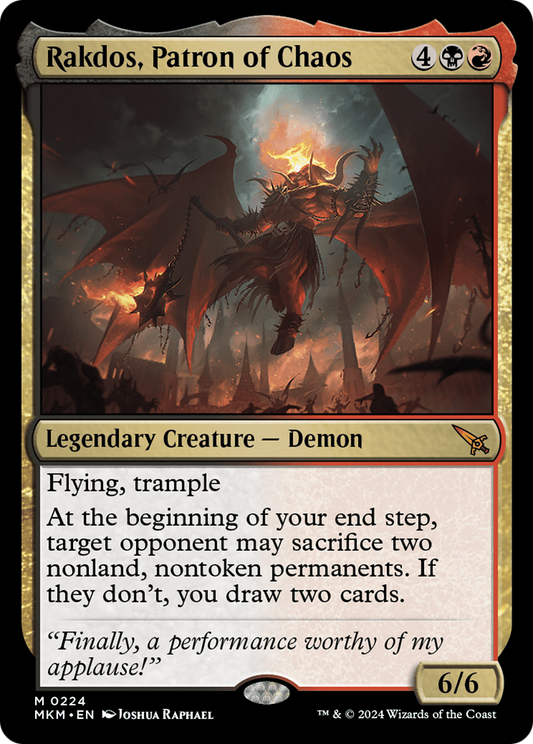 Rakdos, Patron of Chaos (MKM-224) - [Murders at Karlov Manor] Foil