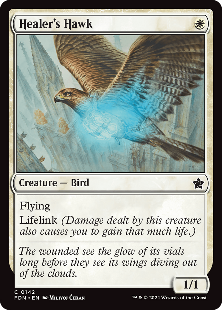 Healer's Hawk (FDN-142) - [Foundations] Foil