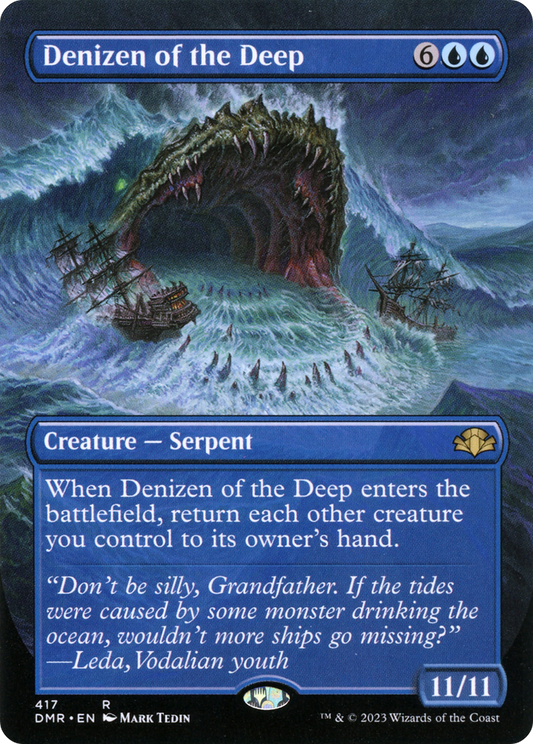 Denizen of the Deep (DMR-417) - [Dominaria Remastered] (Borderless) Foil