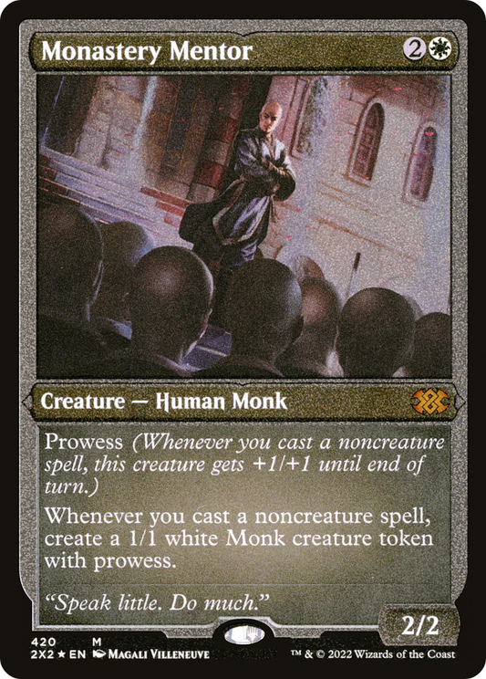 Monastery Mentor (2X2-420) - [Double Masters 2022] Foil