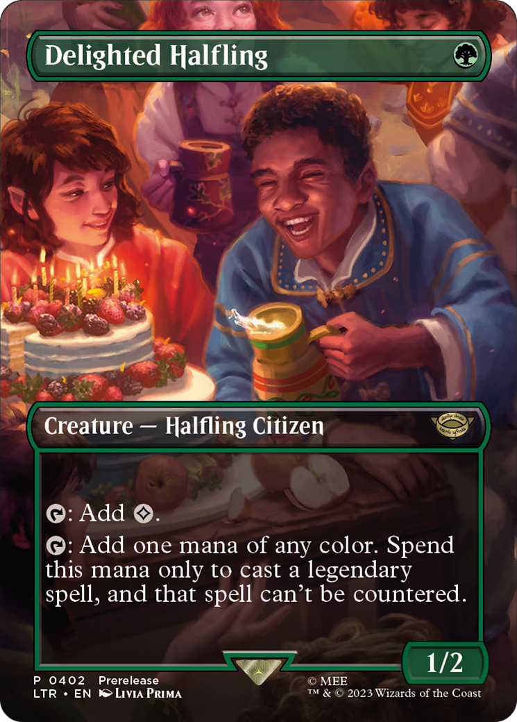 Delighted Halfling (LTR-402) - [The Lord of the Rings: Tales of Middle-earth] (Borderless) Foil