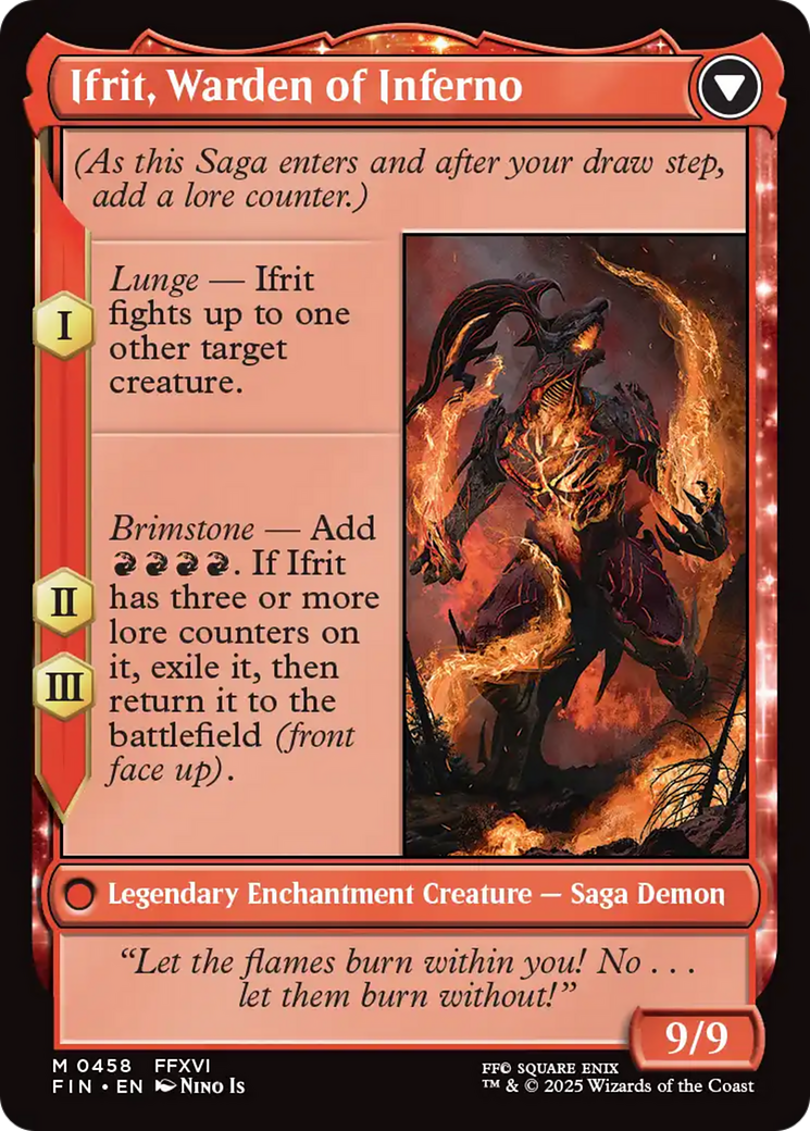 Clive, Ifrit's Dominant (Extended Art) (FIN-458) - [FINAL FANTASY]: (enchantment, Extended Art)