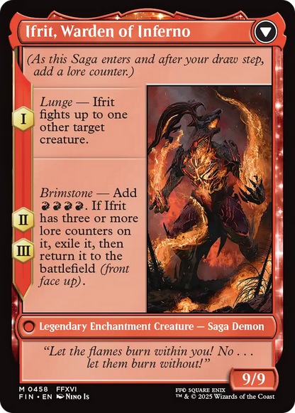 Clive, Ifrit's Dominant (Extended Art) (FIN-458) - [FINAL FANTASY]: (enchantment, Extended Art) Foil