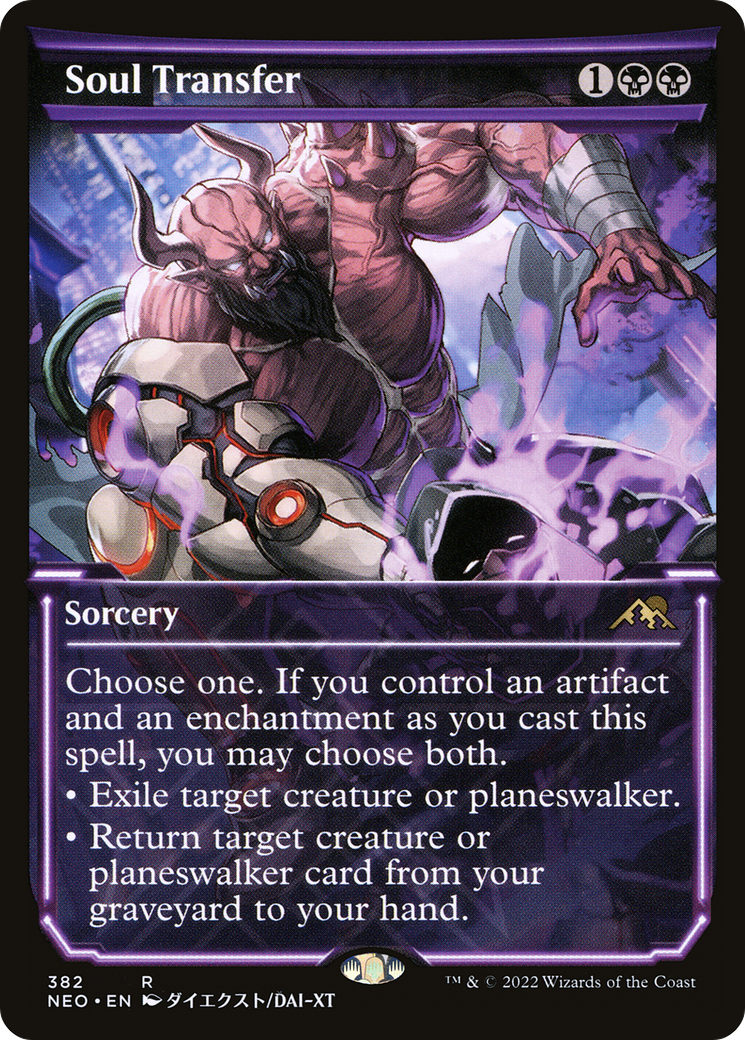 Soul Transfer (NEO-382) - [Kamigawa: Neon Dynasty]: (Showcase) Foil