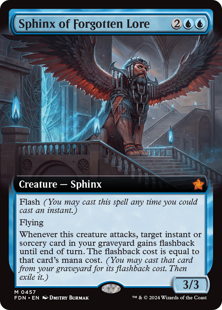 Sphinx of Forgotten Lore (FDN-457) - [Foundations]: (Extended Art) Foil