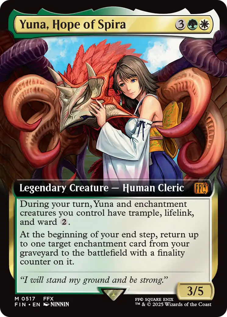 Yuna, Hope of Spira (FIN-517) - [FINAL FANTASY]: (Extended Art) Foil