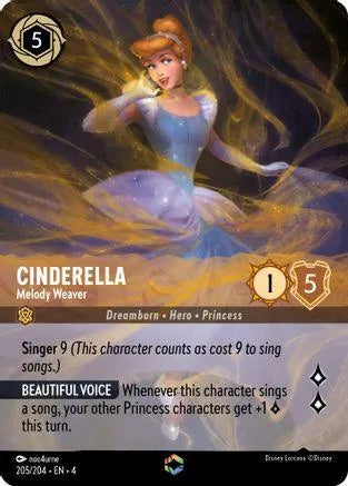 Cinderella - Melody Weaver (Enchanted) (205/204) Holofoil - Ursulas Return - Emmett's ToyStop