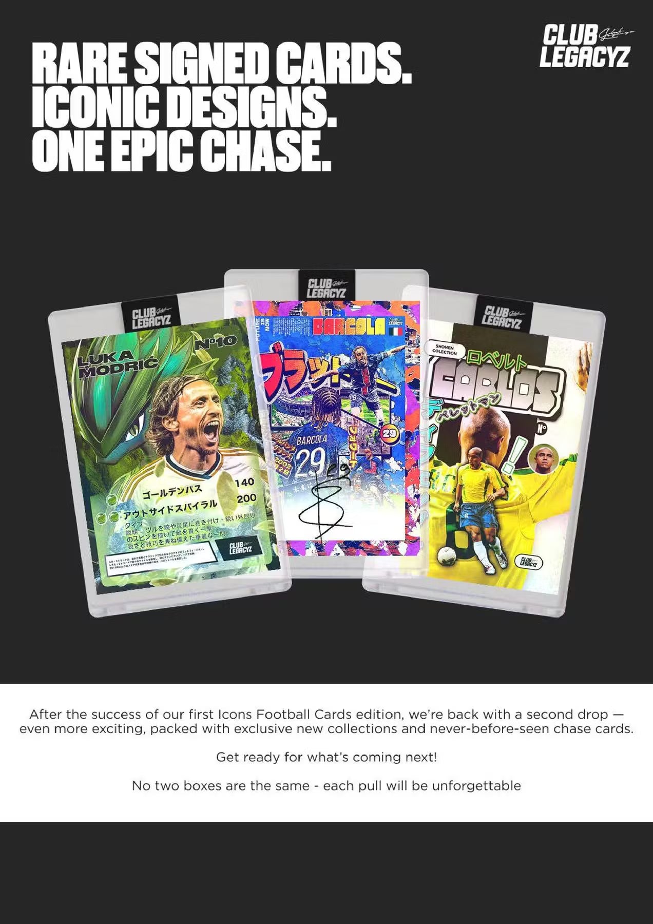 2025 Club Legacyz Icons Soccer Second Edition Hobby Box