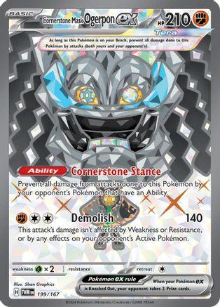 Cornerstone Mask Ogerpon ex 199/167 - SV06 Twilight Masquerade Holofoil - Emmett's ToyStop