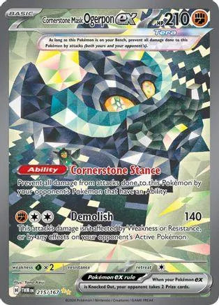 Cornerstone Mask Ogerpon ex 215/167 - SV06 Twilight Masquerade Holofoil - Emmett's ToyStop