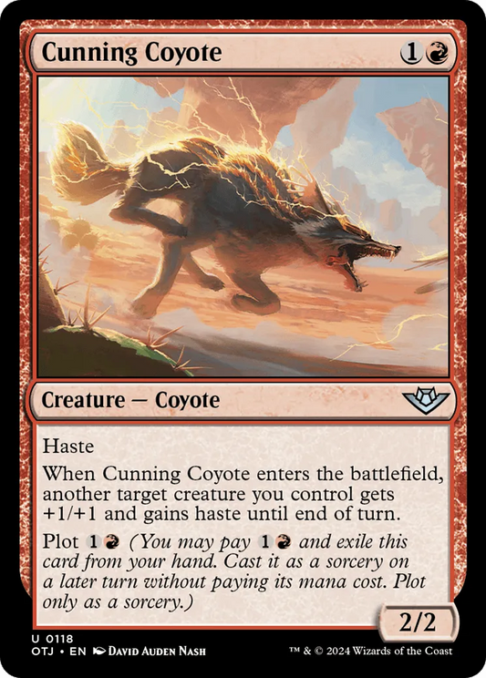 Cunning Coyote (OTJ-118) - [Outlaws of Thunder Junction] Foil - Emmett's ToyStop