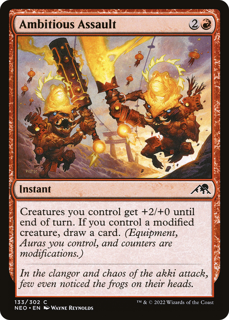 Ambitious Assault (NEO-133) - [Kamigawa: Neon Dynasty] Foil