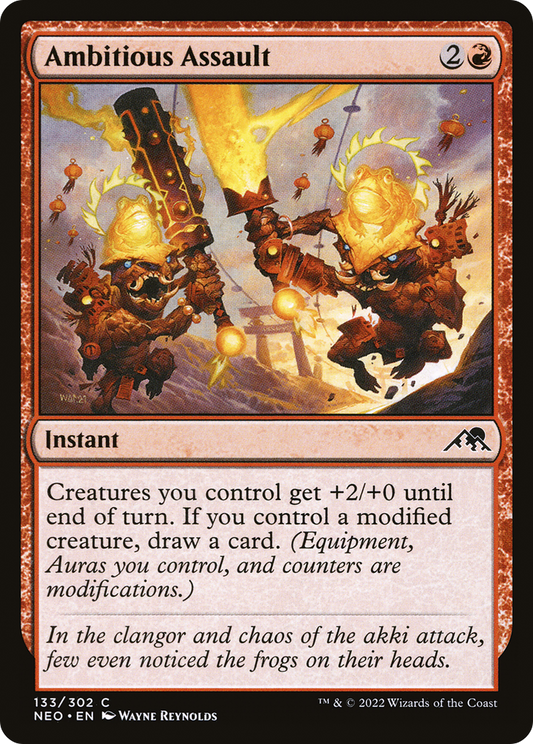 Ambitious Assault (NEO-133) - [Kamigawa: Neon Dynasty] Foil