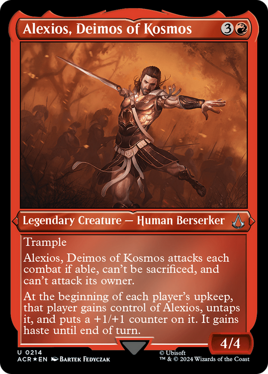Alexios, Deimos of Kosmos (ACR-214) - [Assassin's Creed] Etched Foil