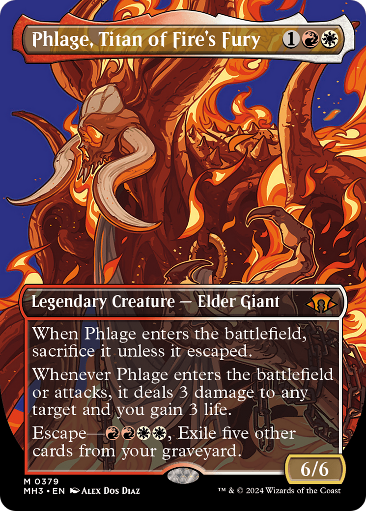 Phlage, Titan of Fire's Fury (MH3-379) - [Modern Horizons 3] (Borderless) Foil