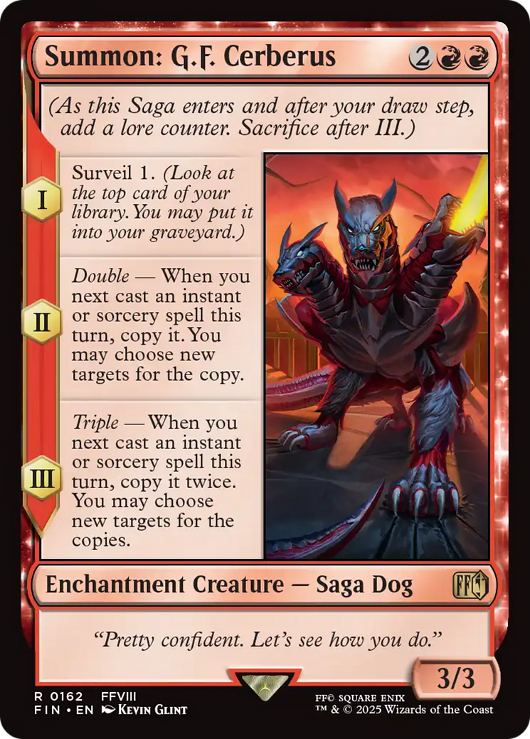 Summon: G.F. Cerberus (FIN-162) - [FINAL FANTASY]: (enchantment) Foil