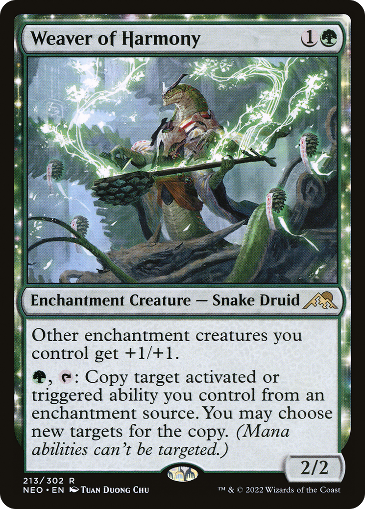 Weaver of Harmony (NEO-213) - [Kamigawa: Neon Dynasty]: (enchantment)