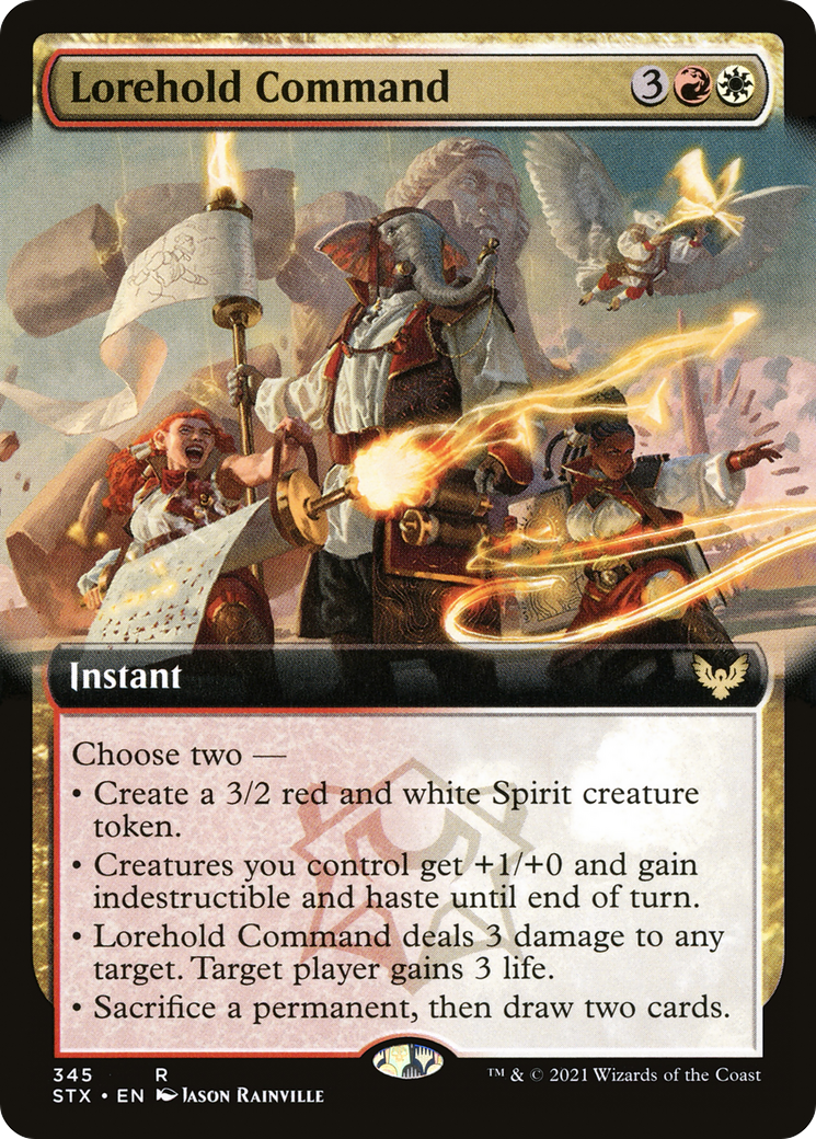 Lorehold Command (STX-345) - [Strixhaven: School of Mages]: (Extended Art)