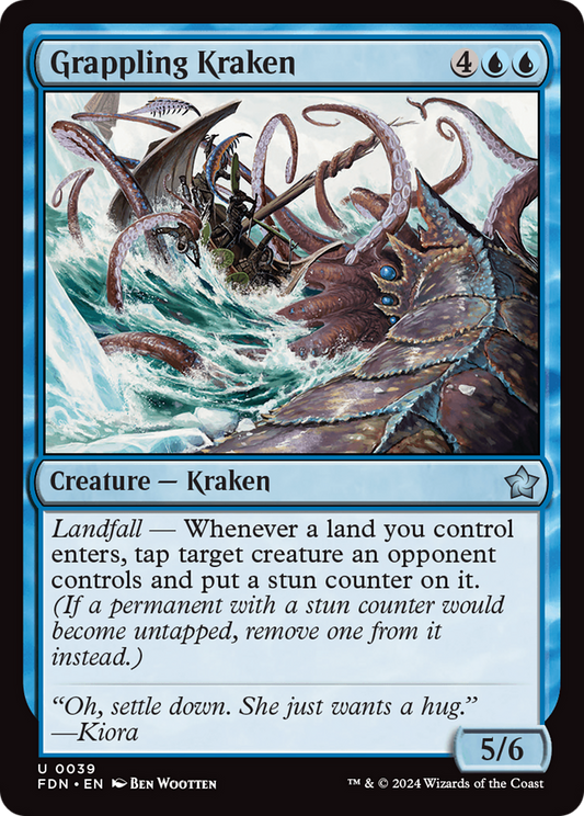 Grappling Kraken (FDN-039) - [Foundations] Foil