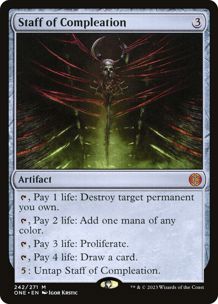 Staff of Compleation (ONE-242) - [Phyrexia: All Will Be One] Foil