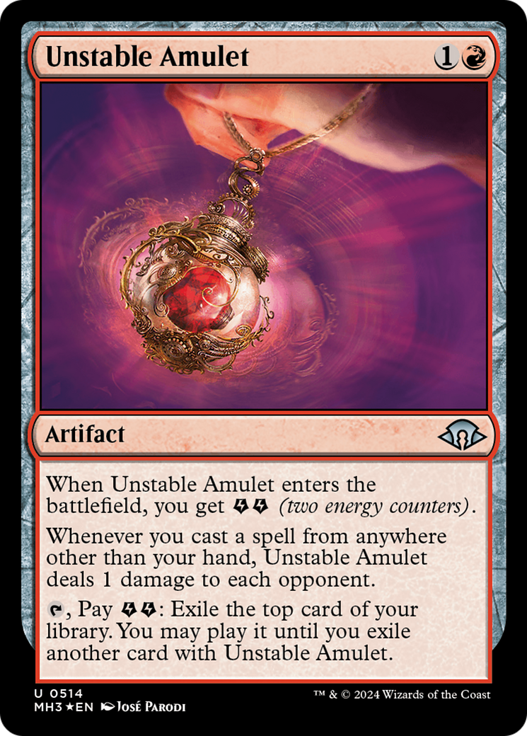 Amulette instable (MH3-514) - [Modern Horizons 3] Feuille 