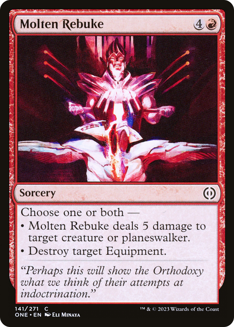 Molten Rebuke (ONE-141) - [Phyrexia: All Will Be One] Foil
