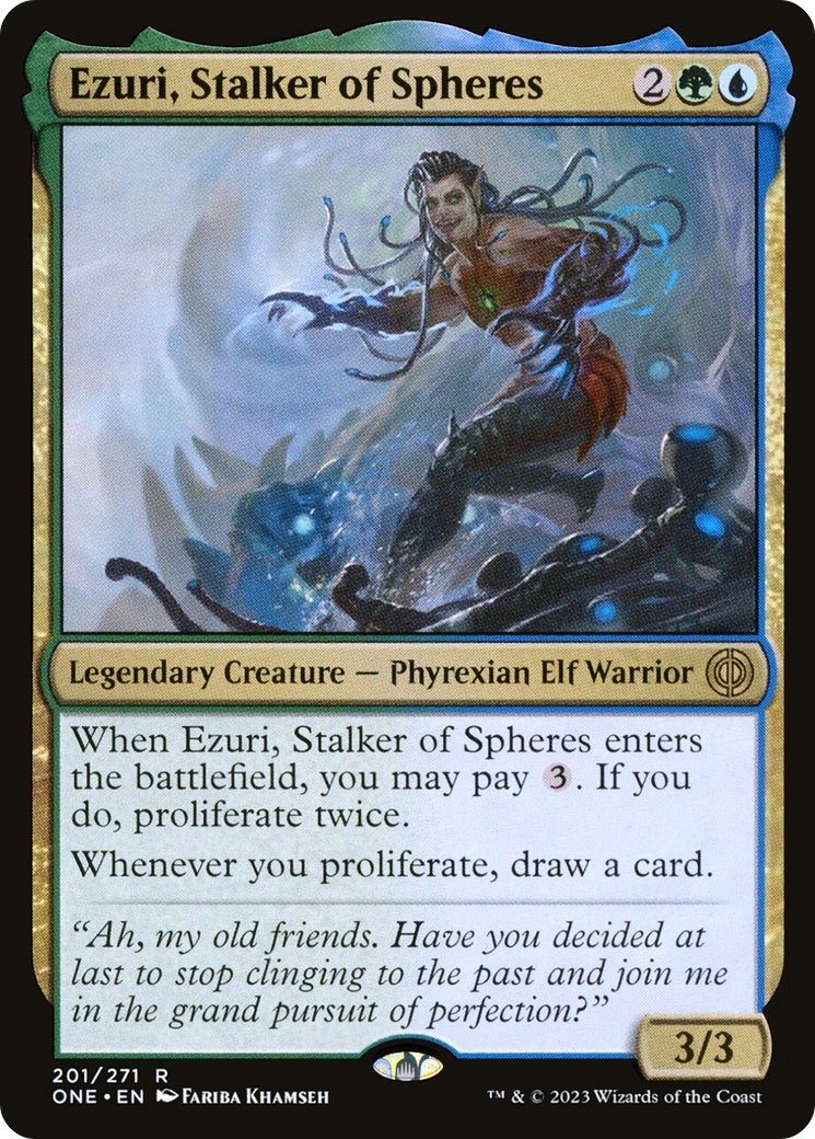 Ezuri, Stalker of Spheres (ONE-201) - [Phyrexia: All Will Be One] Foil
